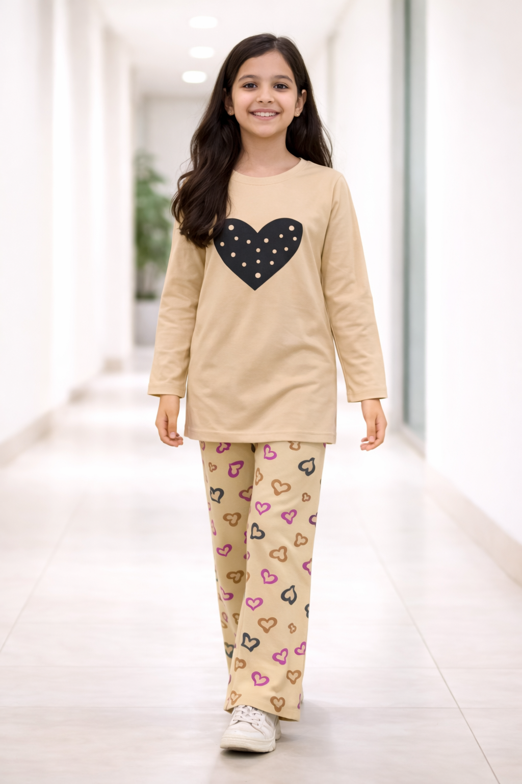 Sweet Heart Kids Night Suit