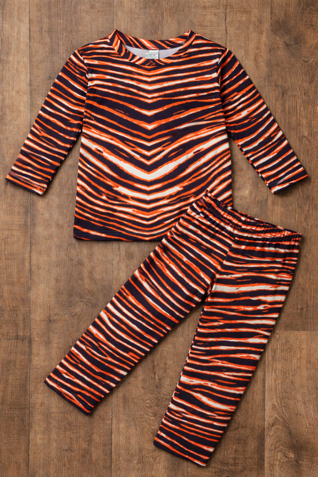 Kids Summer Wear | Zebra Brown Orange-001